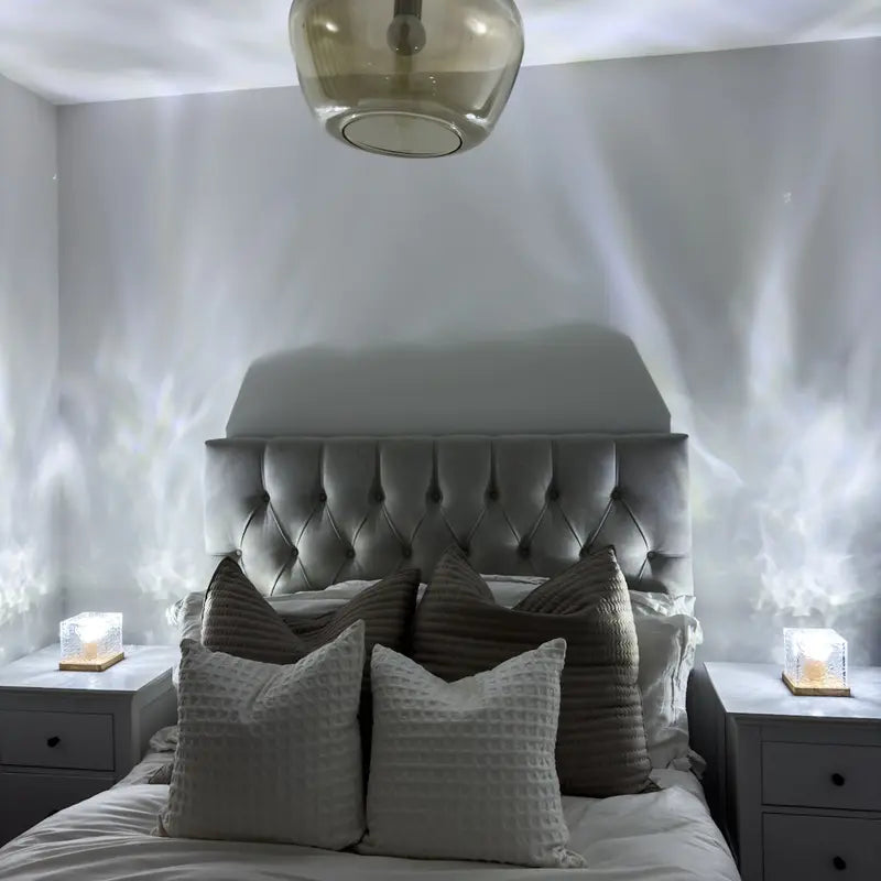 Lampe Cube Cristal Effet Ondulation D’eau