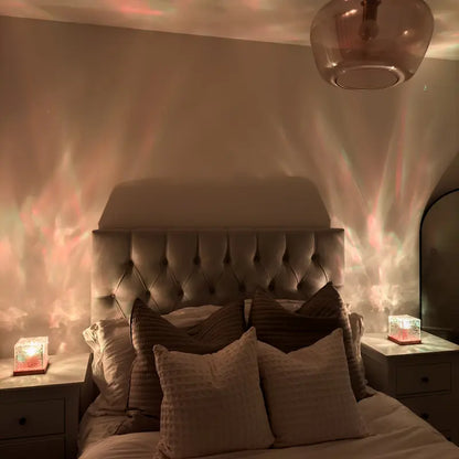 Lampe Cube Cristal Effet Ondulation D’eau